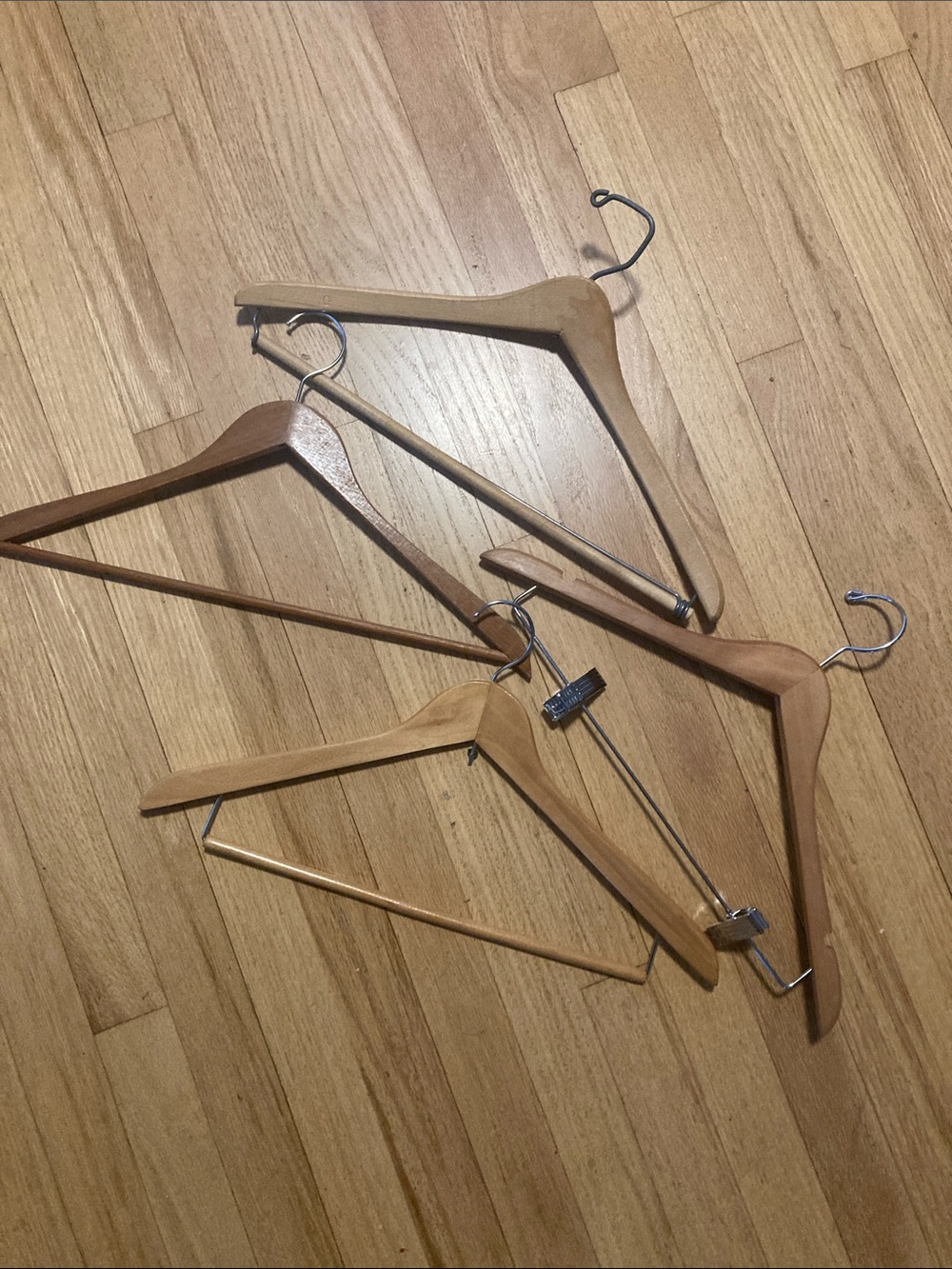 Wooden Clothes Hangers - Natural Wood Finish
